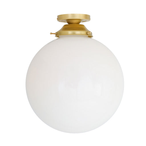 Yerevan One Light Flush Mount Satin Brass