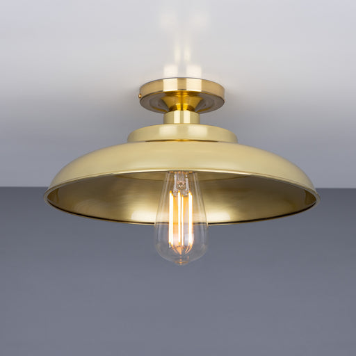 Telal One Light Flush Mount Polished Brass