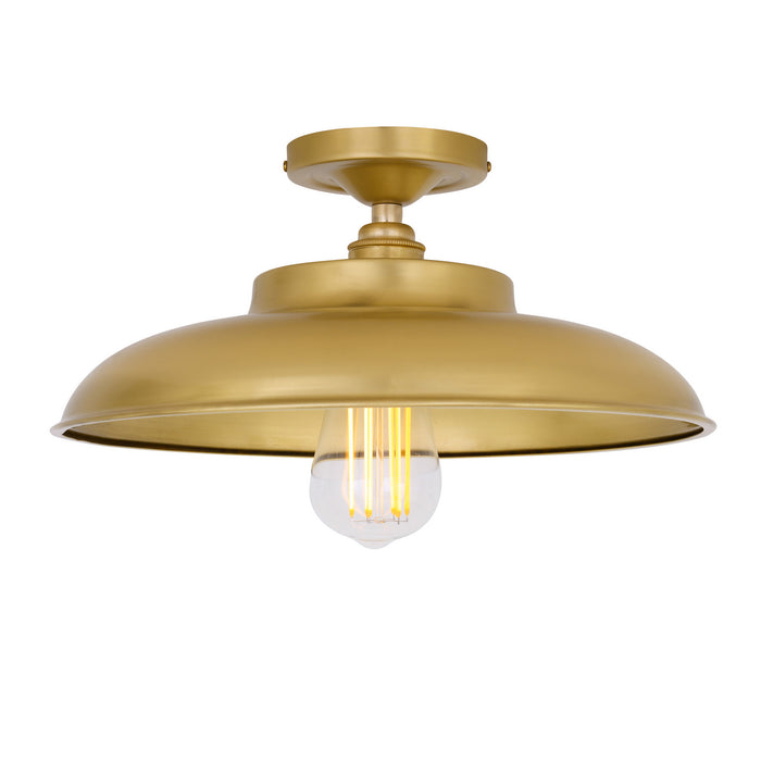 Mullan Lighting - MLCF31SATBRS - One Light Flush Mount - Telal - Satin Brass