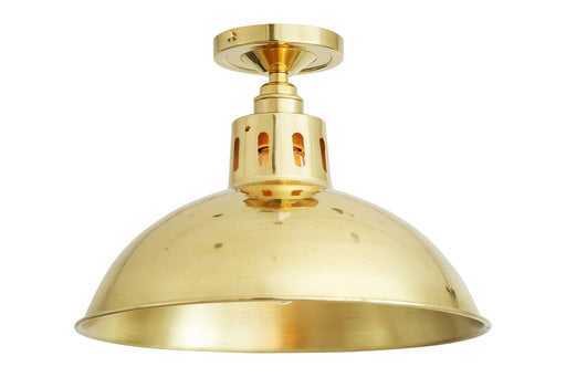 Paris One Light Flush Mount Polished Brass