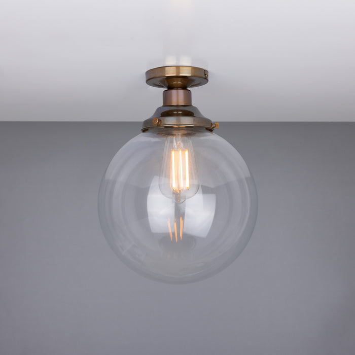 Mullan Lighting - MLCF34ANTBRS - One Light Flush Mount - Riad - Antique Brass