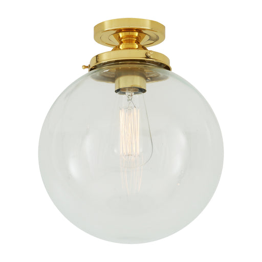 Riad One Light Flush Mount Polished Brass
