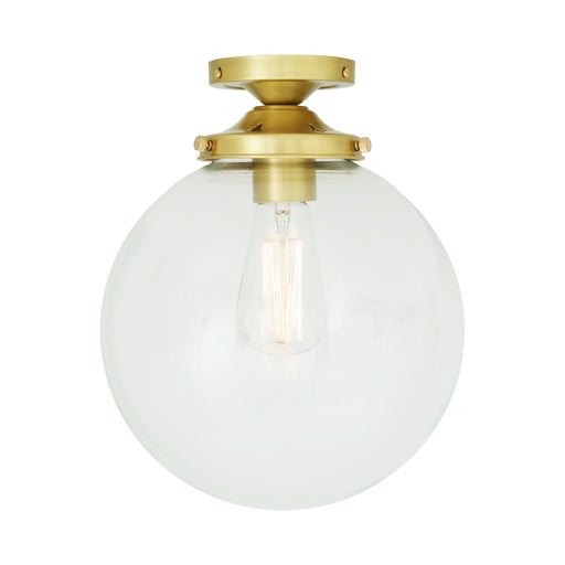 Riad One Light Flush Mount Satin Brass