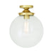 Mullan Lighting - MLCF34SATBRS - One Light Flush Mount - Riad - Satin Brass