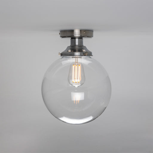 Riad One Light Flush Mount Satin Chrome