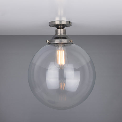 Riad One Light Flush Mount Antique Silver