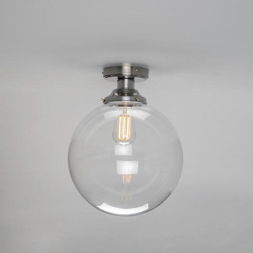 Riad One Light Flush Mount Satin Chrome