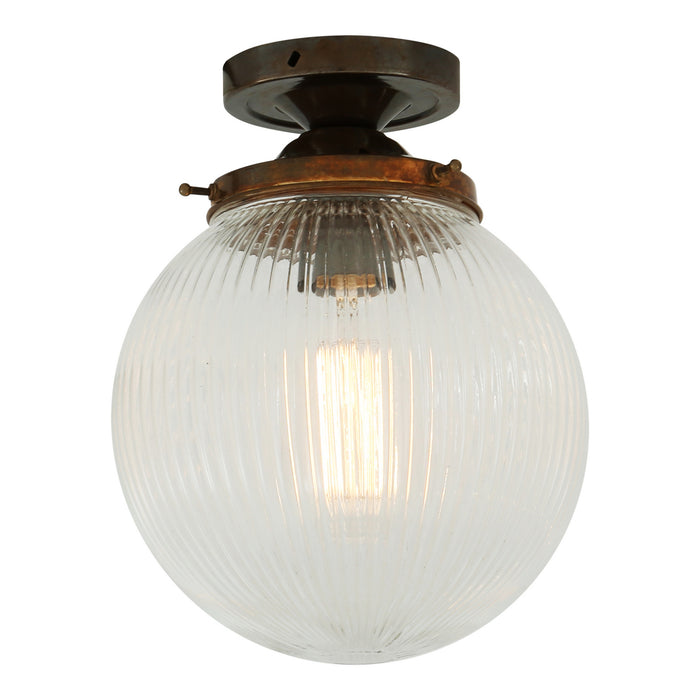 Mullan Lighting - MLCF37ANTBRS - One Light Flush Mount - Stanley - Antique Brass