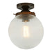 Mullan Lighting - MLCF37ANTBRS - One Light Flush Mount - Stanley - Antique Brass