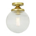 Mullan Lighting - MLCF37SATBRS - One Light Flush Mount - Stanley - Satin Brass