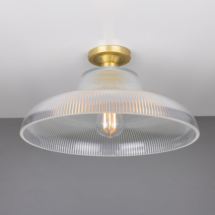 Mullan Lighting - MLCF39SATBRS - One Light Flush Mount - Mono - Satin Brass