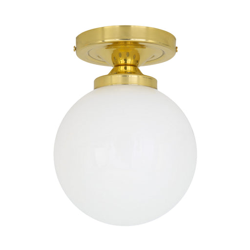 Yaounde One Light Flush Mount Polished Brass