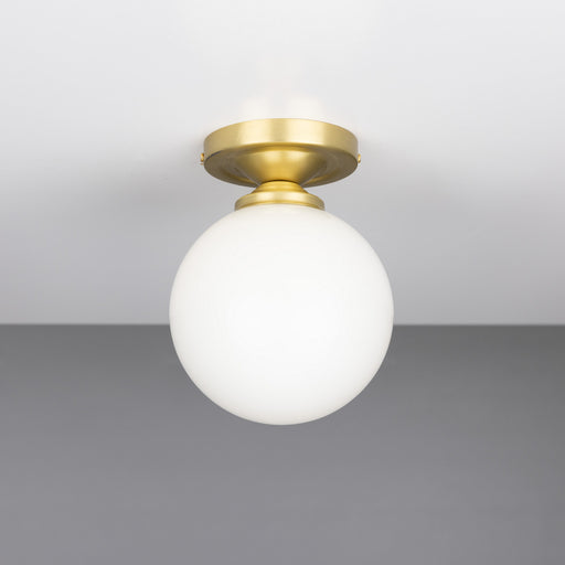 Yaounde One Light Flush Mount Satin Brass