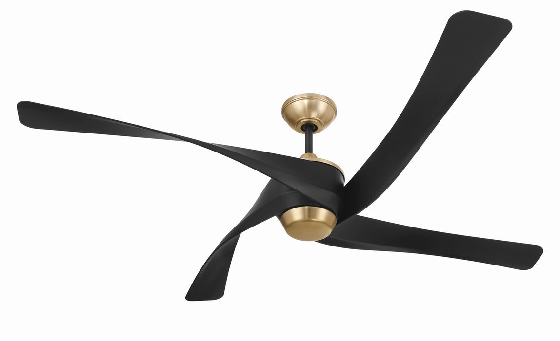 Craftmade - VNN58FBSB4 - 58" Ceiling Fan - Venn 58" Indoor Ceiling Fan - Flat Black/Satin Brass