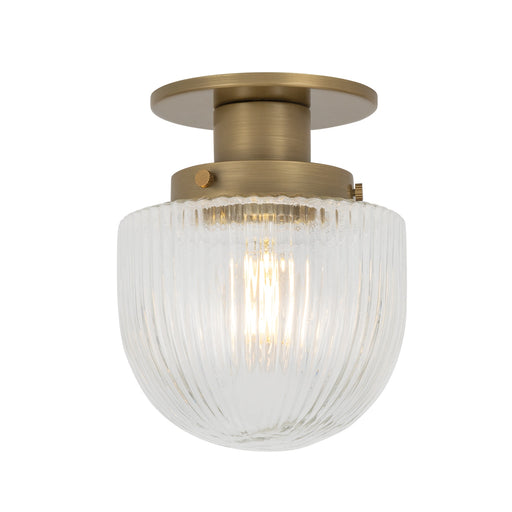 Jar One Light Flush Mount Patina Brass