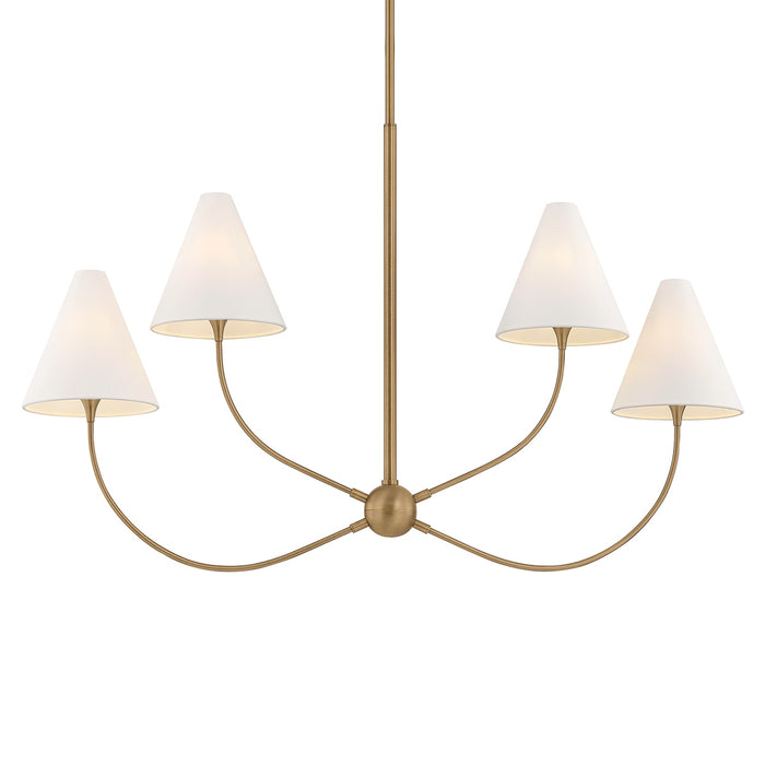 Troy Lighting - F1948-PBR - Four Light Linear Pendant - Evermore - Patina Brass