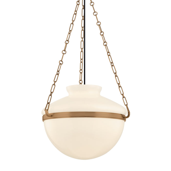 Troy Lighting - F5119-PBR - One Light Pendant - Paradigm - Patina Brass