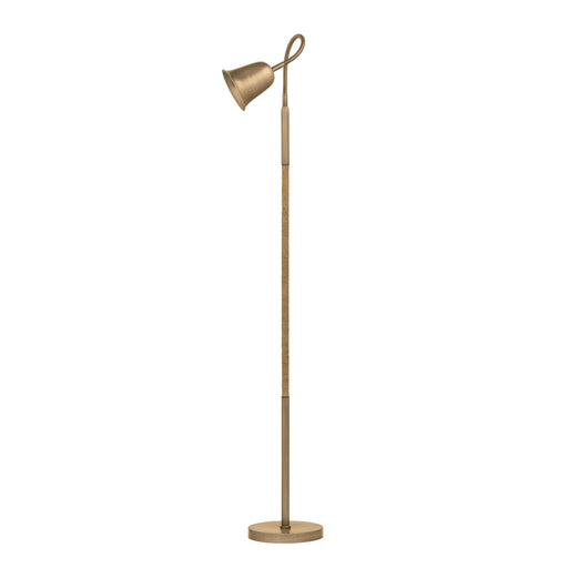 Wharf One Light Floor Lamp Patina Brass
