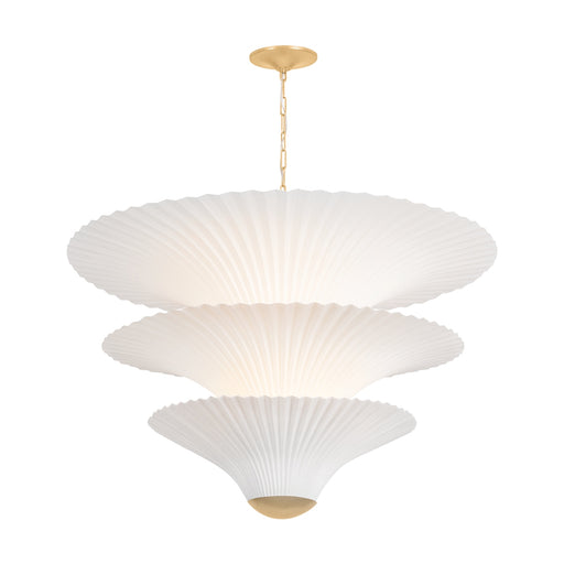 Belluno Three Light Chandelier Vintage Gold Leaf