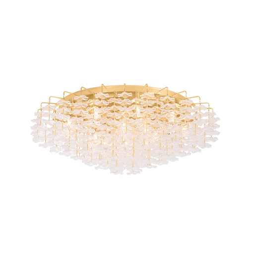 Alsace 17 Light Semi Flush Mount Vintage Gold Leaf