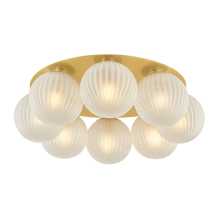 Corbett Lighting - 536-24-VPB - Eight Light Flush Mount - Vernazza - Vintage Polished Brass