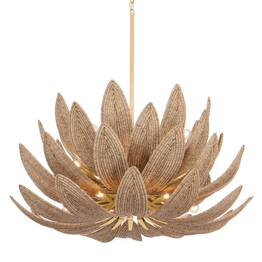 Varanasi 28 Light Chandelier Vintage Gold Leaf