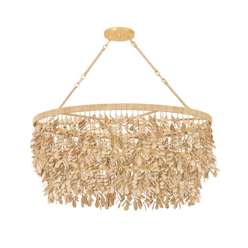 Corbett Lighting - 552-09-VGL - Nine Light Linear Pendant - Naxos - Vintage Gold Leaf