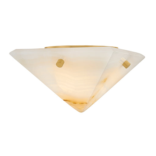 Geo LED Flush Mount Vintage Brass