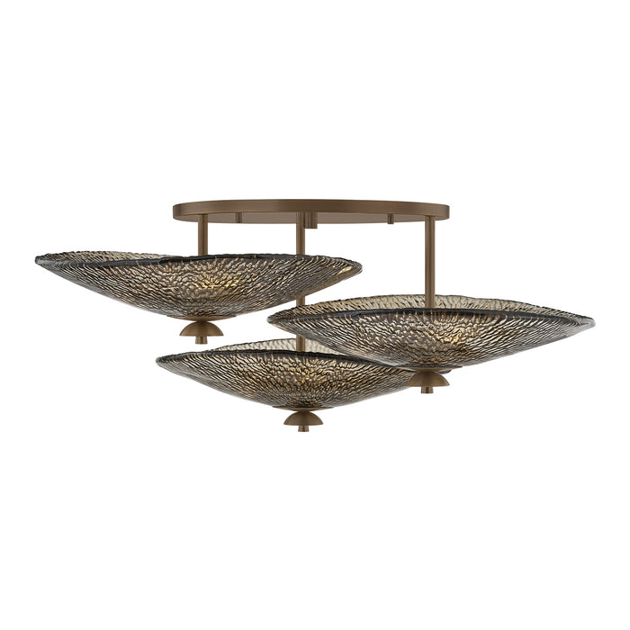 Corbett Lighting - 559-36-OWB - Nine Light Semi Flush Mount - Alba - Old World Brass