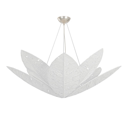 Azores Eight Light Chandelier Warm Silver Leaf