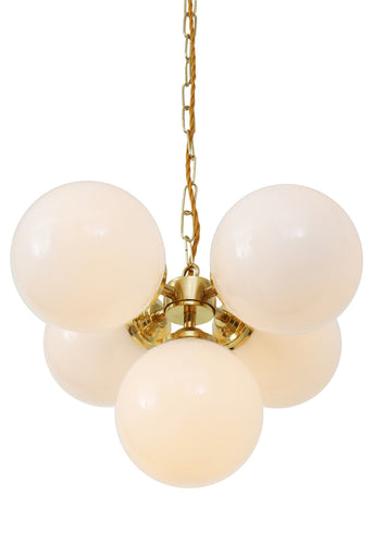 Yaounde Five Light Chandelier Polished Brass