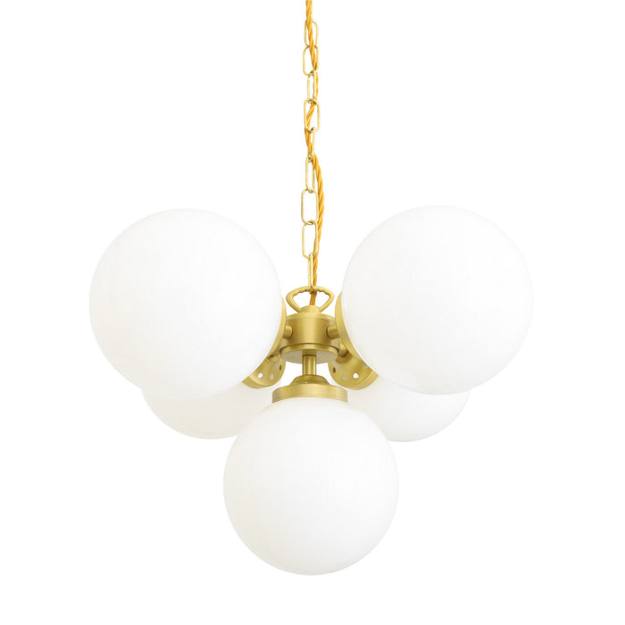 Mullan Lighting - MLF203SATBRS - Five Light Chandelier - Yaounde - Satin Brass