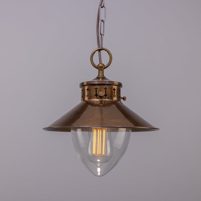 Mullan Lighting - MLP034ANTBRS - One Light Pendant - Boyd - Antique Brass