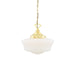 Mullan Lighting - MLP117POLBRS - One Light Pendant - Schoolhouse - Polished Brass