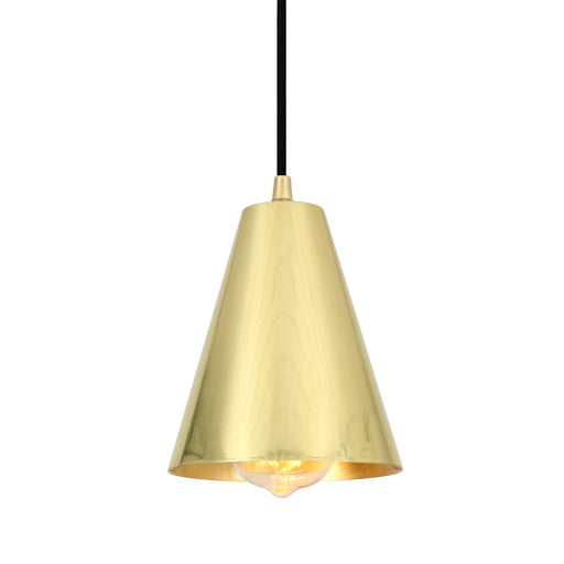 Moya One Light Pendant Polished Brass