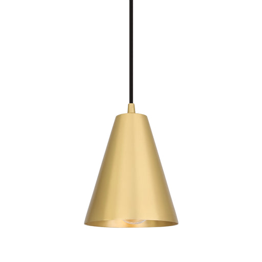 Moya One Light Pendant Satin Brass