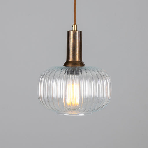 Nehir One Light Pendant Antique Brass
