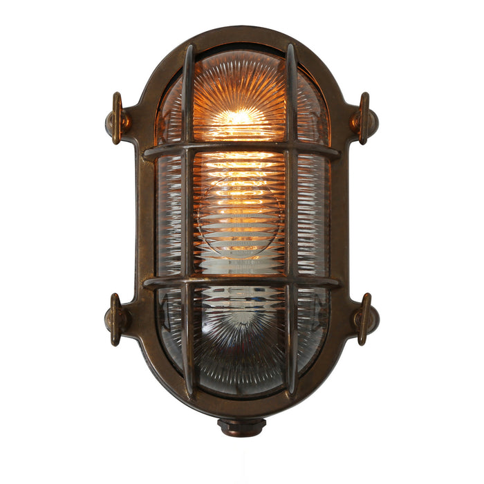 Mullan Lighting - MLWL326ANTBRS - One Light Bulkhead - Ruben - Antique Brass