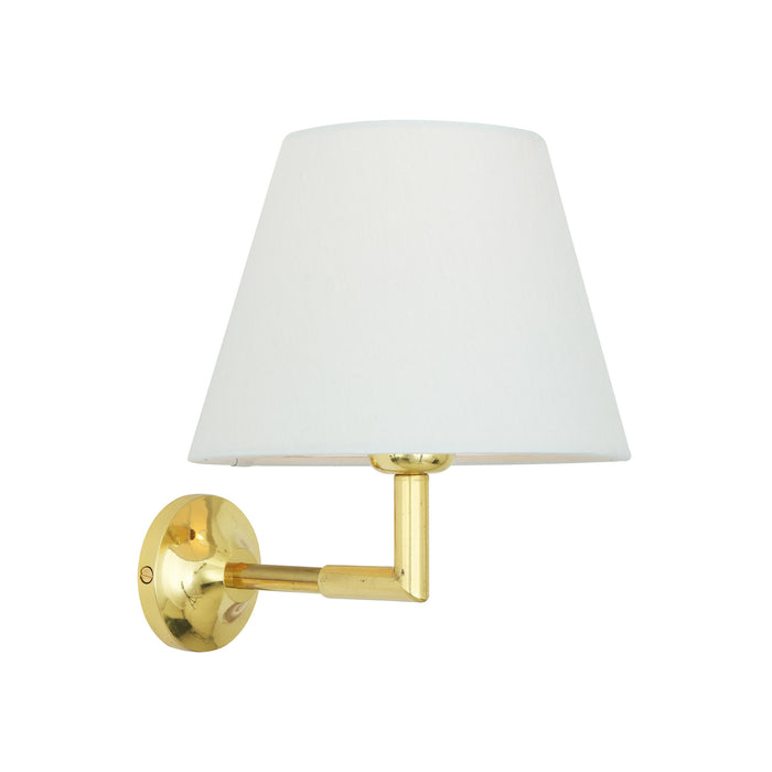 Mullan Lighting - MLWL329POLBRS/MLFS003WTE - One Light Wall Sconce - Kilkee - Polished Brass
