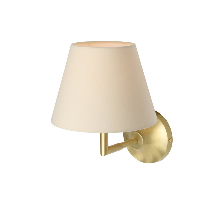 Mullan Lighting - MLWL329SATBRS/MLFS003CRM - One Light Wall Sconce - Kilkee - Satin Brass
