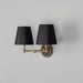 Mullan Lighting - MLWL447ANTBRS/MLFS012BLK - Two Light Wall Sconce - Busan - Antique Brass