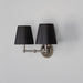 Mullan Lighting - MLWL447ANTSLV/MLFS012BLK - Two Light Wall Sconce - Busan - Antique Silver