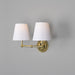 Mullan Lighting - MLWL447POLBRS/MLFS012WTE - Two Light Wall Sconce - Busan - Polished Brass