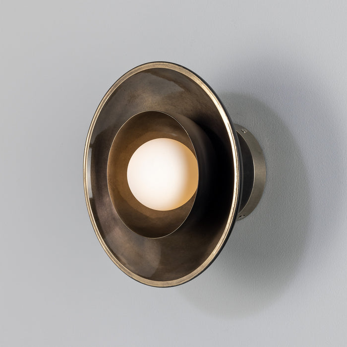 Mullan Lighting - MLWL448ANTSLVPCMBKOP - One Light Wall Sconce - Marrakesh - Antique Silver & Matte Black