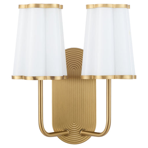 Quorum - 5229-2-80 - Two Light Wall Mount - Belinder - Aged Brass