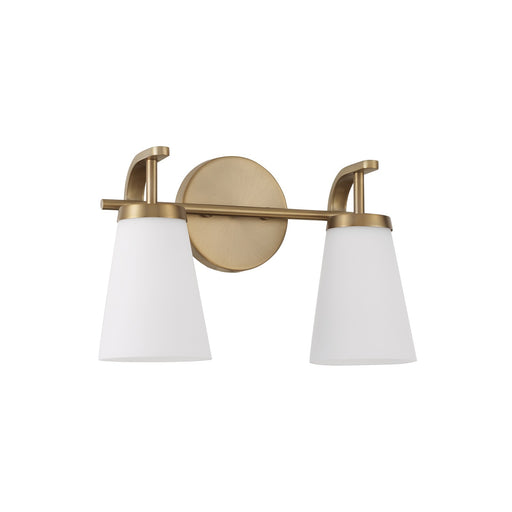 Drake Two Light Vanity Aged Brass