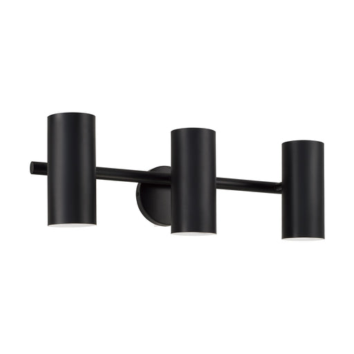 Robbie Three Light Vanity Matte Black