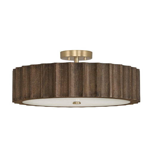 Cody Four Light Semi Flush Mount Matte Brass