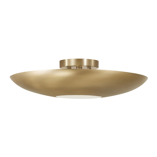 Gia Four Light Semi Flush Mount Aged Brass