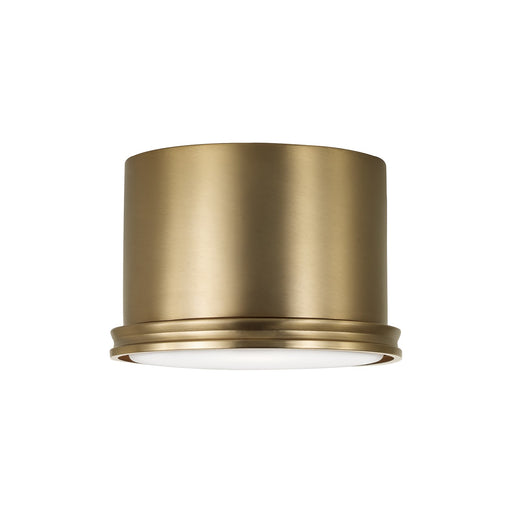 Griffin One Light Flush Mount Aged Brass